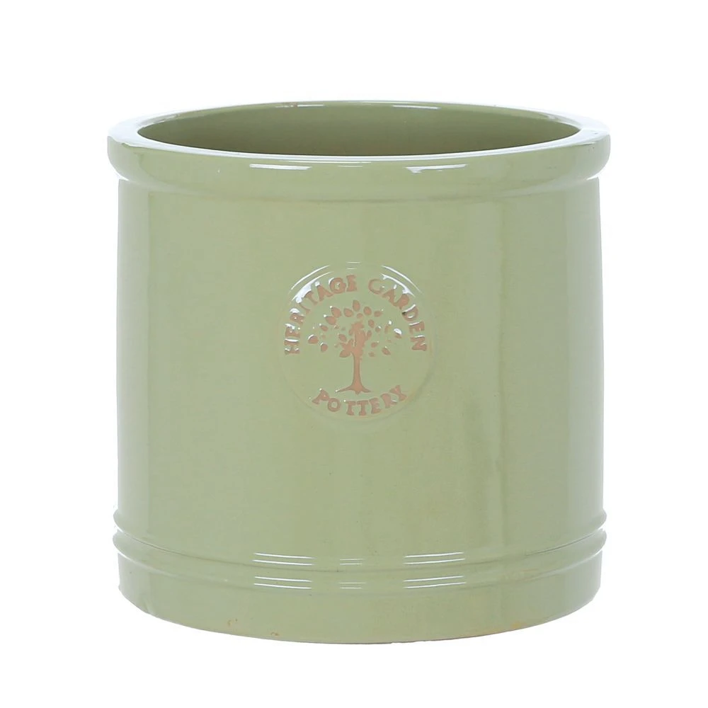 Woodlodge 30cm Mint Green Glazed Heritage Cylinder Pot 3 Woodlodge 30cm Mint Green Glazed Heritage Cylinder Pot