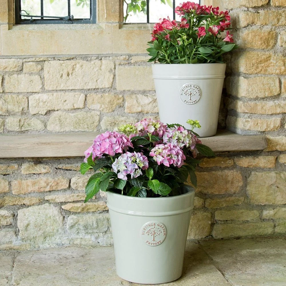 Woodlodge 33cm White / Cream Glazed Heritage Pot 4 Woodlodge 33cm White / Cream Glazed Heritage Pot - Image 2