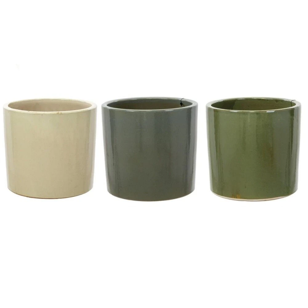 Woodlodge 30cm Conical Glazed Pot (Choice Of 3) 3 Woodlodge 30cm Conical Glazed Pot (Choice Of 3)