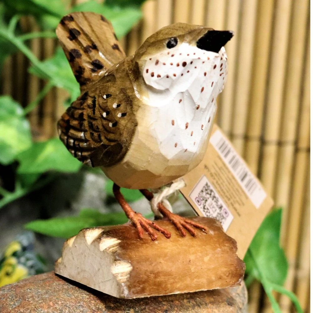 Primus 12cm RSPB Hand Crafted Wooden Wren 4 Primus 12cm RSPB Hand Crafted Wooden Wren - Image 2