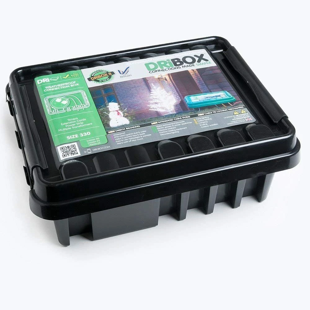 DriBox Black 330 Large Weatherproof Electrics Connection Box 3 DriBox Black 330 Large Weatherproof Electrics Connection Box