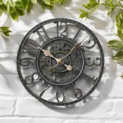 Outside In 12" Verdigris Newby Wall Clock -PlantCraft Sales Shop 5050642006415 3