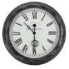 Outside In 12" Black Biarritz Clock 1 Outside In 12" Black Biarritz Clock -PlantCraft Sales Shop 5050642016933