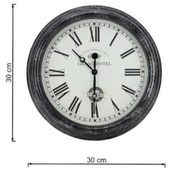 Outside In 12" Black Biarritz Clock -PlantCraft Sales Shop 5050642016933 2