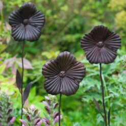 Wilstone 127cm Iron Poppy Flower Garden -PlantCraft Sales Shop 5060345971767 3