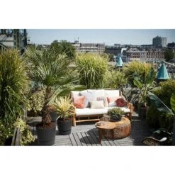 Elho 30cm Living Black Greenville Round Planter -PlantCraft Sales Shop 8711904332358 5