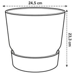 Elho 25cm Leaf Green Greenville Round Planter -PlantCraft Sales Shop 8711904332433 3