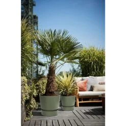 Elho 25cm Leaf Green Greenville Round Planter -PlantCraft Sales Shop 8711904332433 4