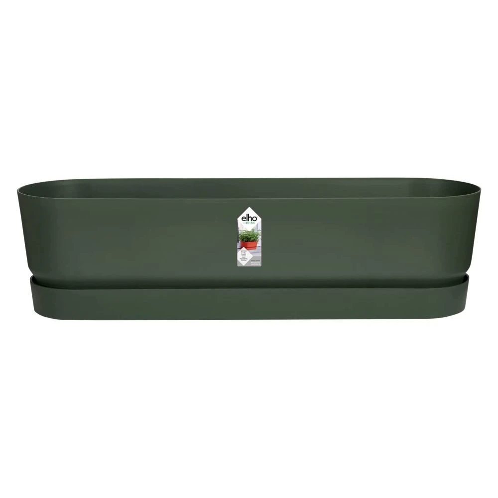 Elho 70cm Leaf Green Greenvillle Long Trough Planter 3 Elho 70cm Leaf Green Greenvillle Long Trough Planter
