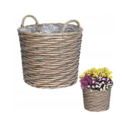 Koopman 39cm Wicker Basket Planter 7 Koopman 39cm Wicker Basket Planter -PlantCraft Sales Shop 8719202993394 3