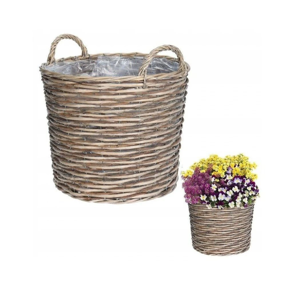 Koopman 39cm Wicker Basket Planter 5 Koopman 39cm Wicker Basket Planter - Image 3