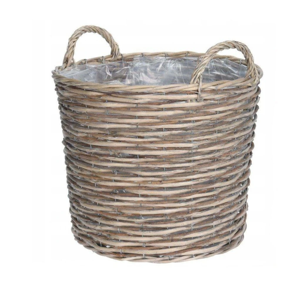 Koopman 39cm Wicker Basket Planter 3 Koopman 39cm Wicker Basket Planter